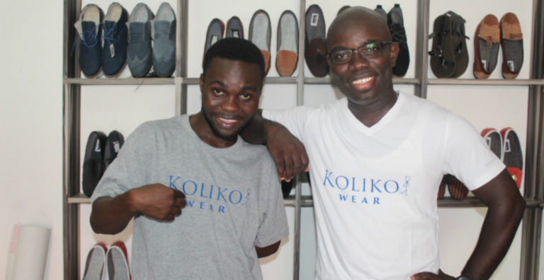 KolikoWear founders Peter Anowie, left, and Kwabena Obiri Yeboah, right