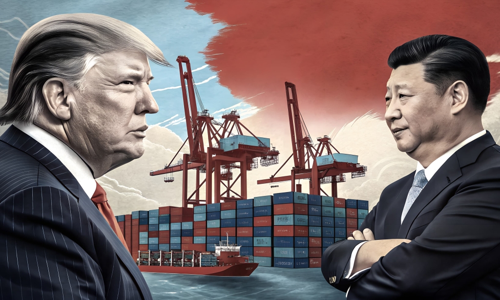 Image of Trump and Xi trade war