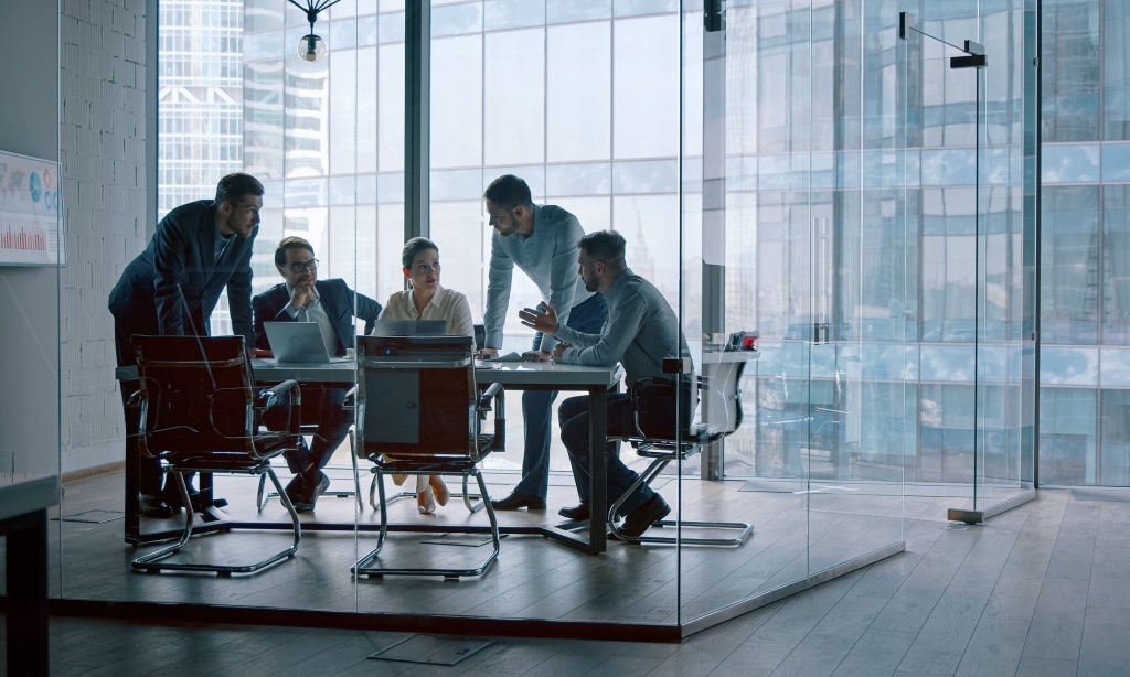 People sitting around a table